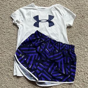 Under Armour Girls Youth Shirt and Shorts